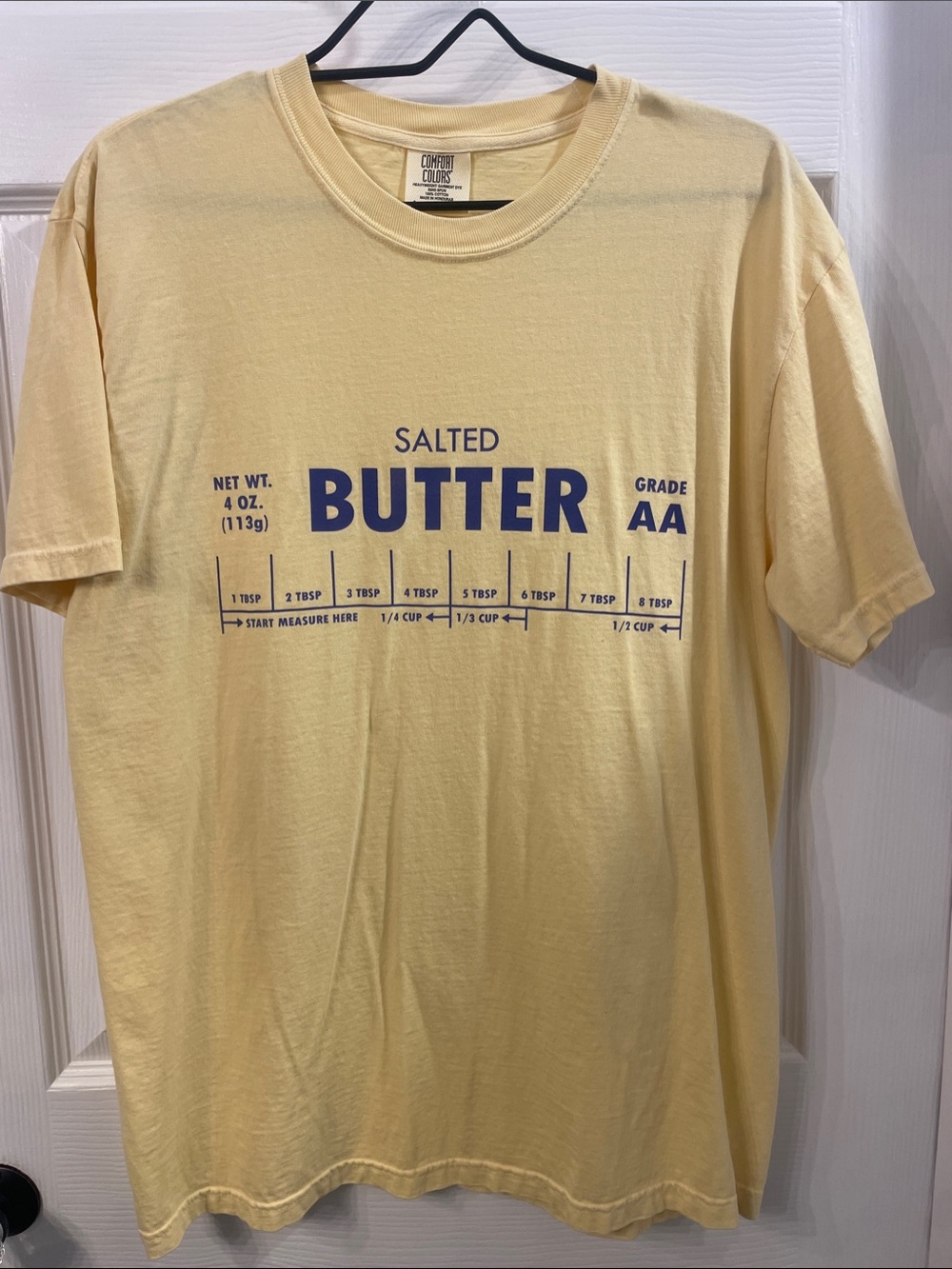 Comfort Colors Pale Yellow Graphic 'Salted Butter' Tee